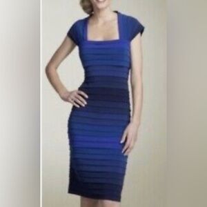 Tadashi Collections Color Block Body con Cocktail Dress, size M